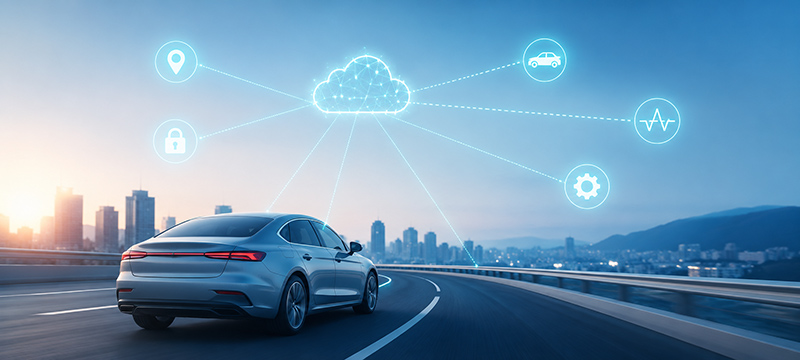 car connected to the cloud
