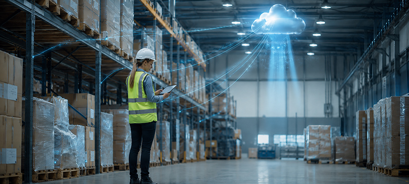 warehouse connected to the cloud